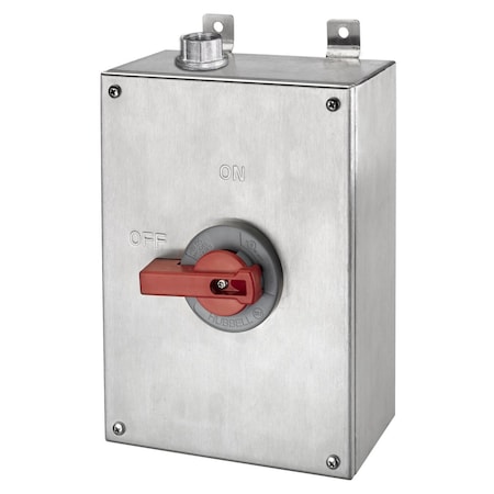 Hubbell Wiring Device-Kellems Disconnect Switch, Fusible, Three Phase, NEMA 4X, Indoor/Outdoor, Stainless Steel HBLDS10SSVFD